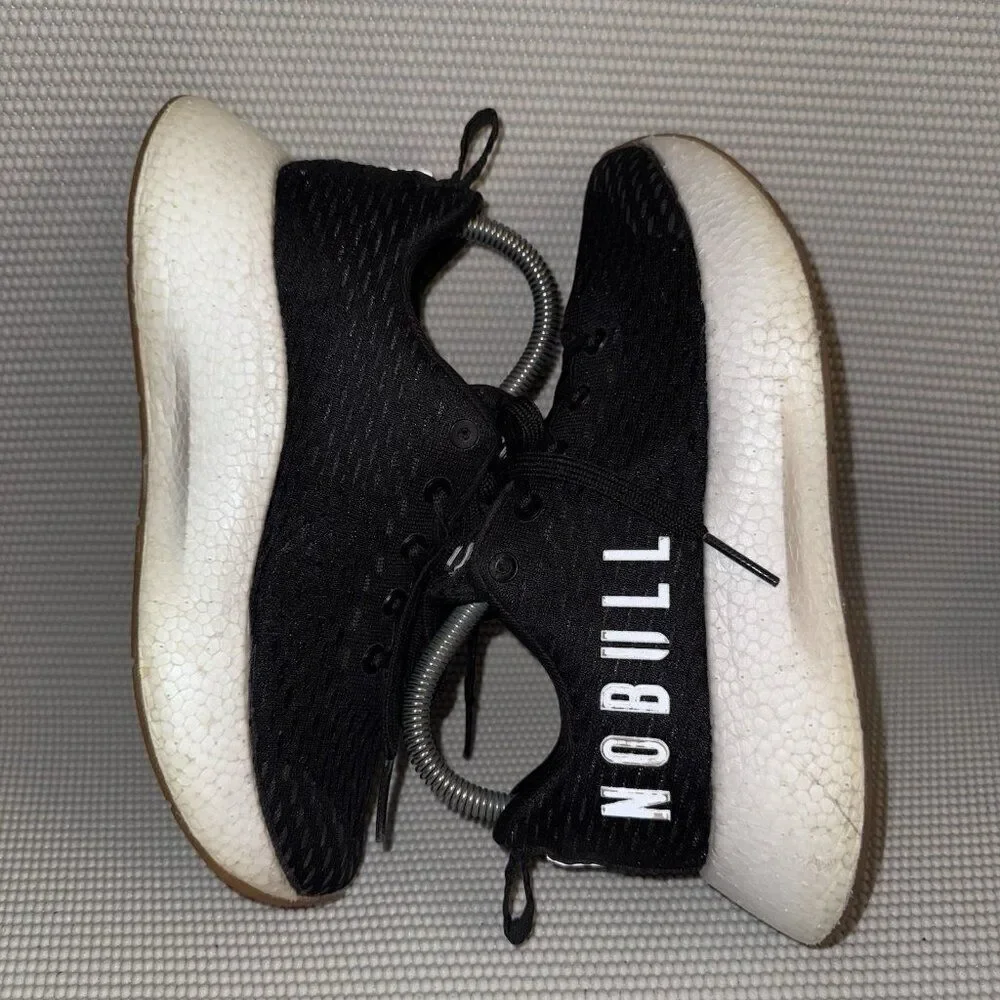 NOBULL JOURNEY Black White Athletic Comfort Running Shoes Sneakers Womens Size 7